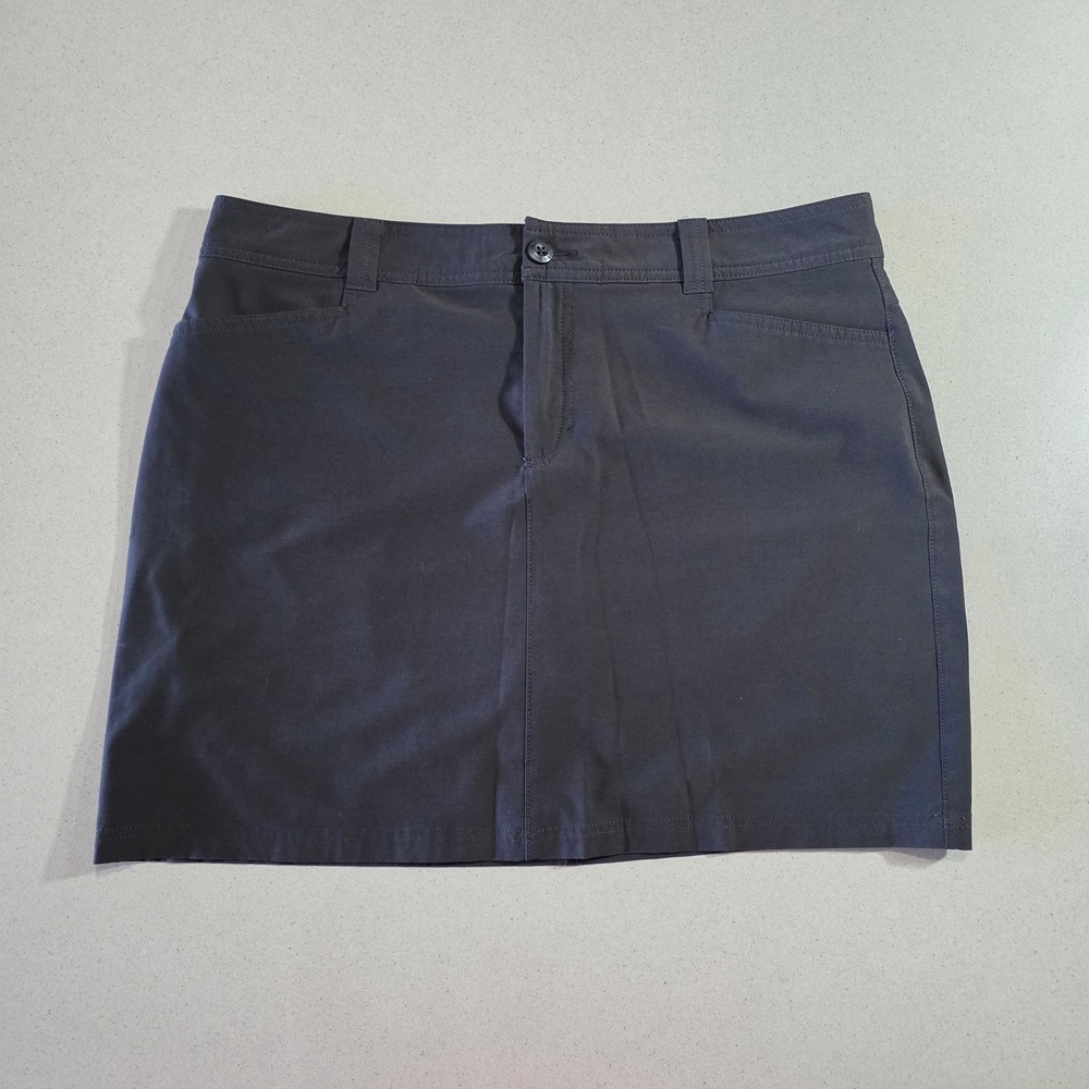 Eddie Bauer Horizon Skort Womens 12 Dark Gray Hiking Outdoor Travel Skirt